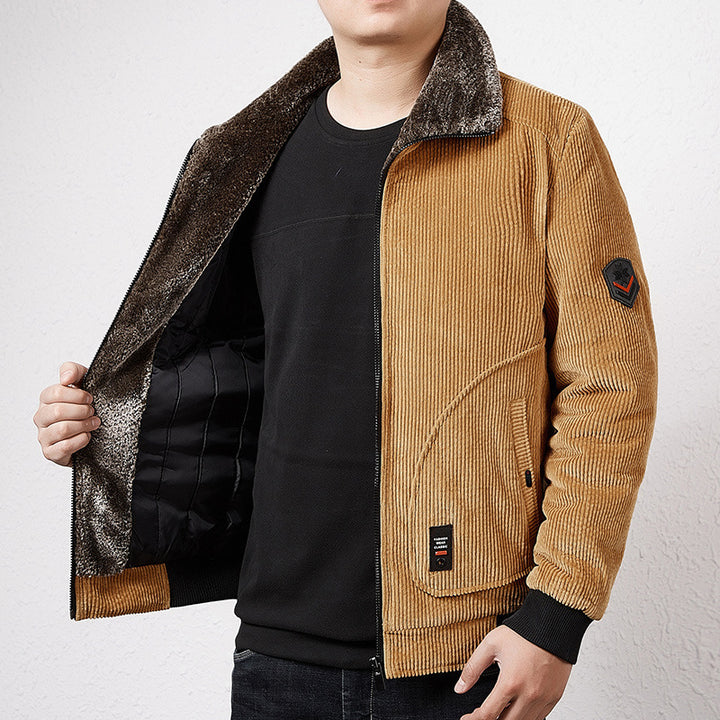 Men's Stylish Cord Jacket with Teddy Lining Mune Fashion