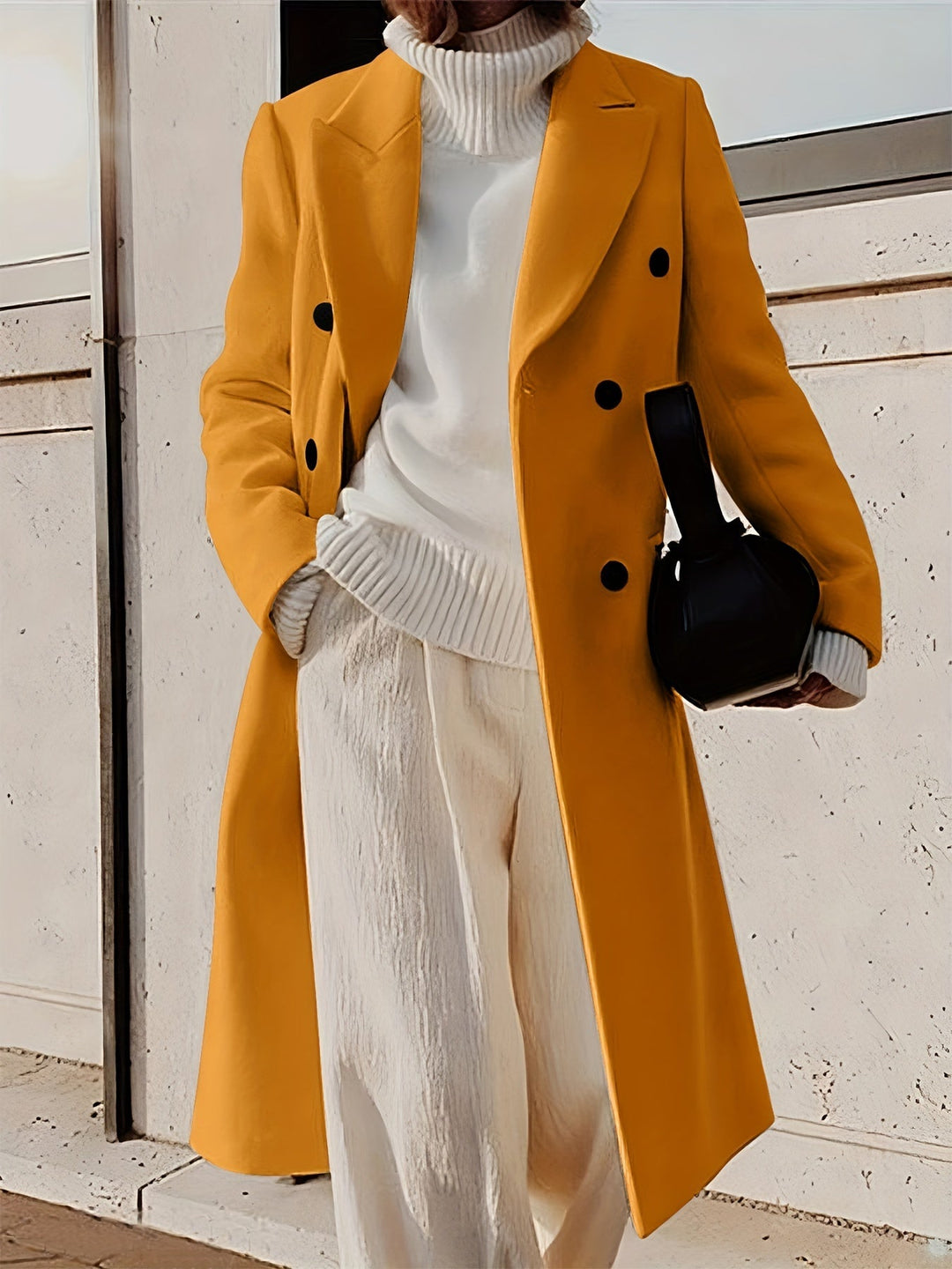 Mune | Stylish Classic Winter Double-breasted Overcoat for Women