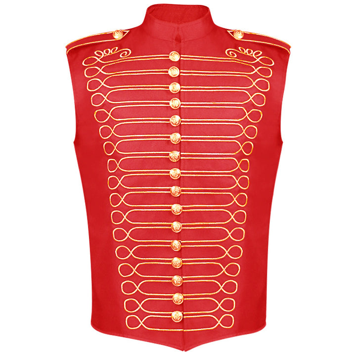 Men's military parade jacket with decorative cord and stand-up collar Mune Fashion