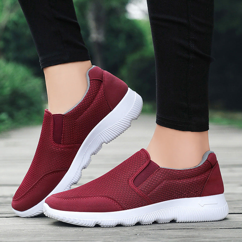 Men's breathable slip-on casual shoe with stretchable entry, knitted mesh upper, and shock-absorbing EVA sole Mune Fashion
