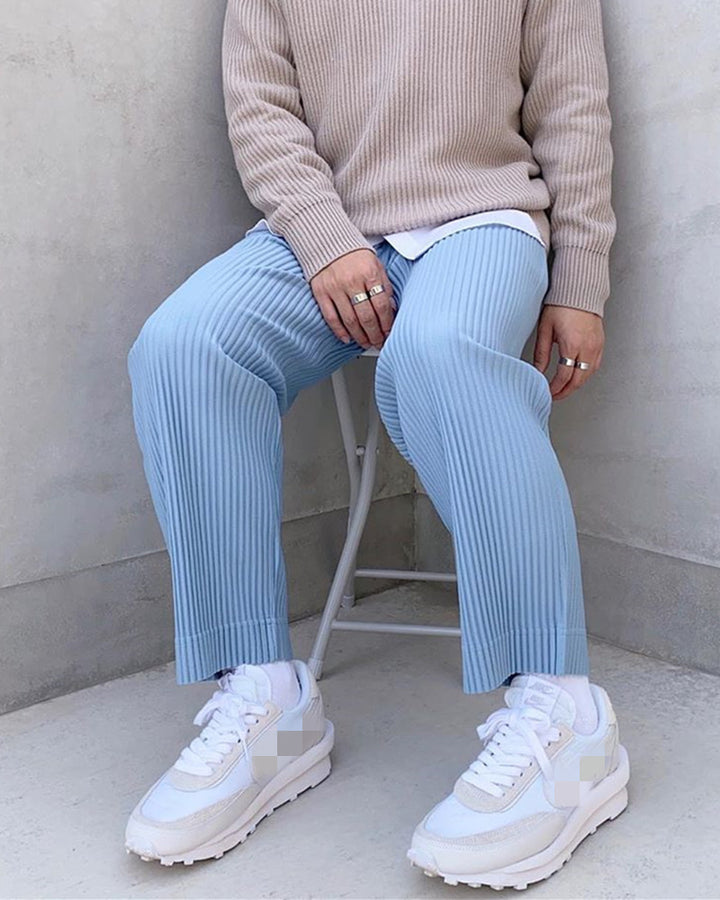 Men's cord trousers in relaxed tapered cut with fine corduroy texture Mune Fashion