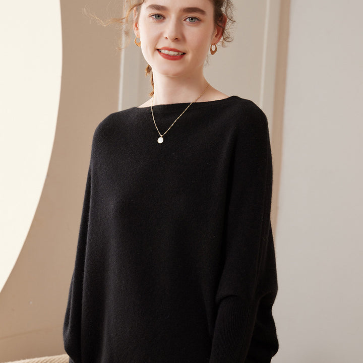 Women’s Cashmere Knit Sweater, loose and elegant