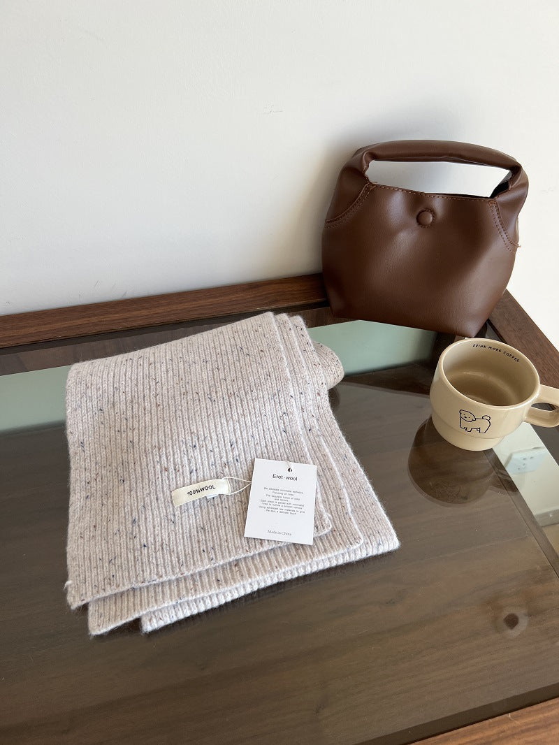 Thicker merino wool knitted scarf