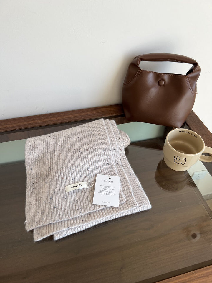 Thicker merino wool knitted scarf