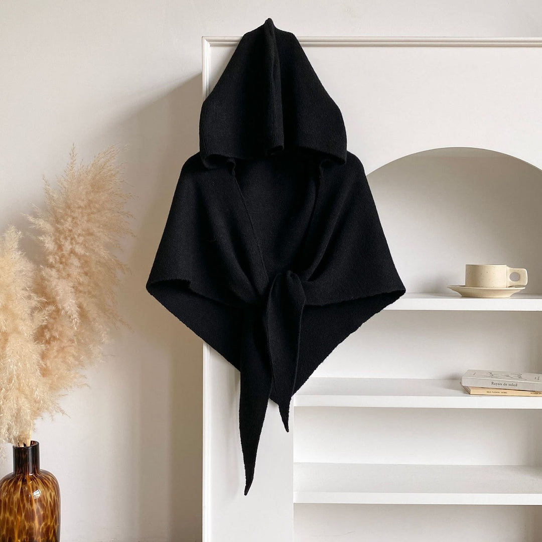 Triangle scarf with wool content, warming