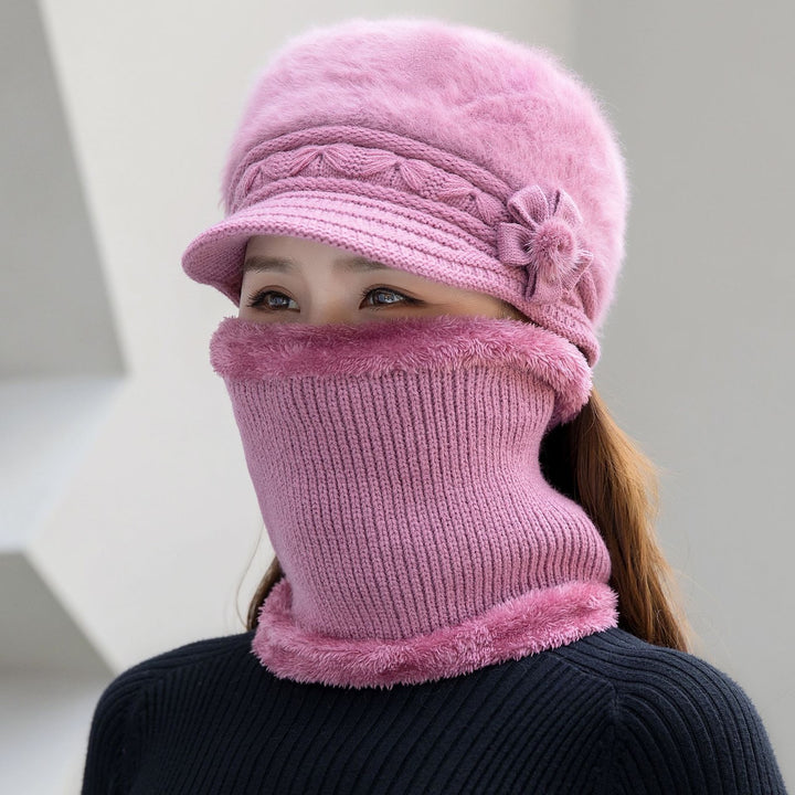 Knit hat and scarf set, warm