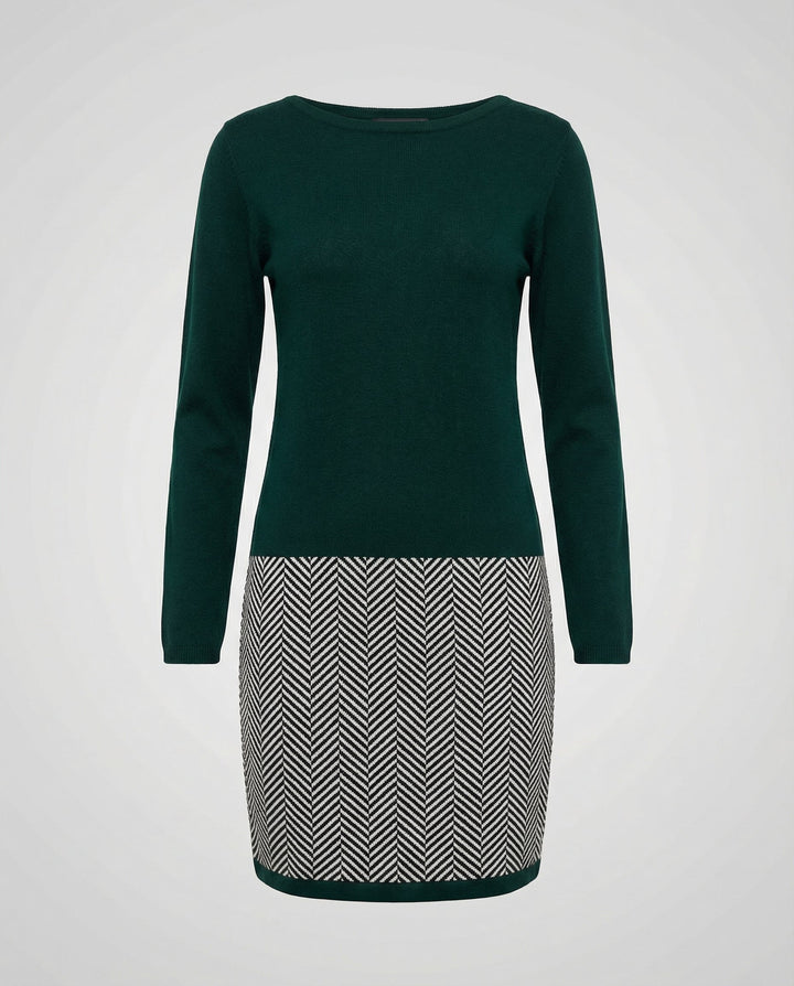 Chic houndstooth dress women