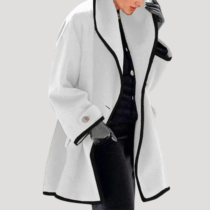 Mune | Women's Winter Wool Coat Elegant Swing Cape Jacket