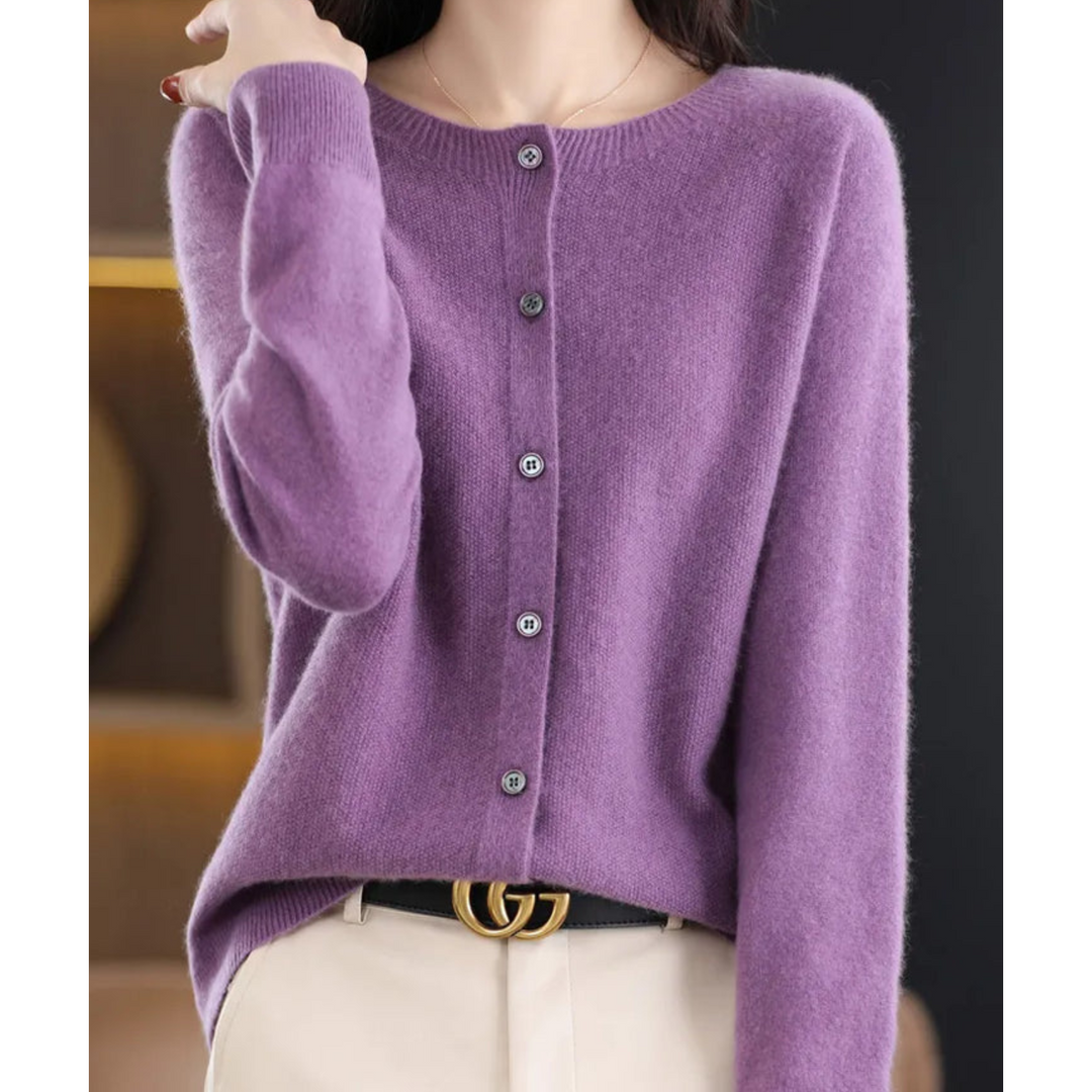Mune | Women's Round Neck Cardigan Sweater