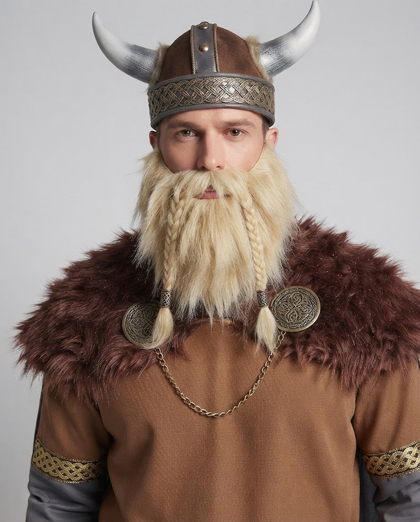 Men's Viking Costume with detailed decorations and high-quality cape Mune Fashion