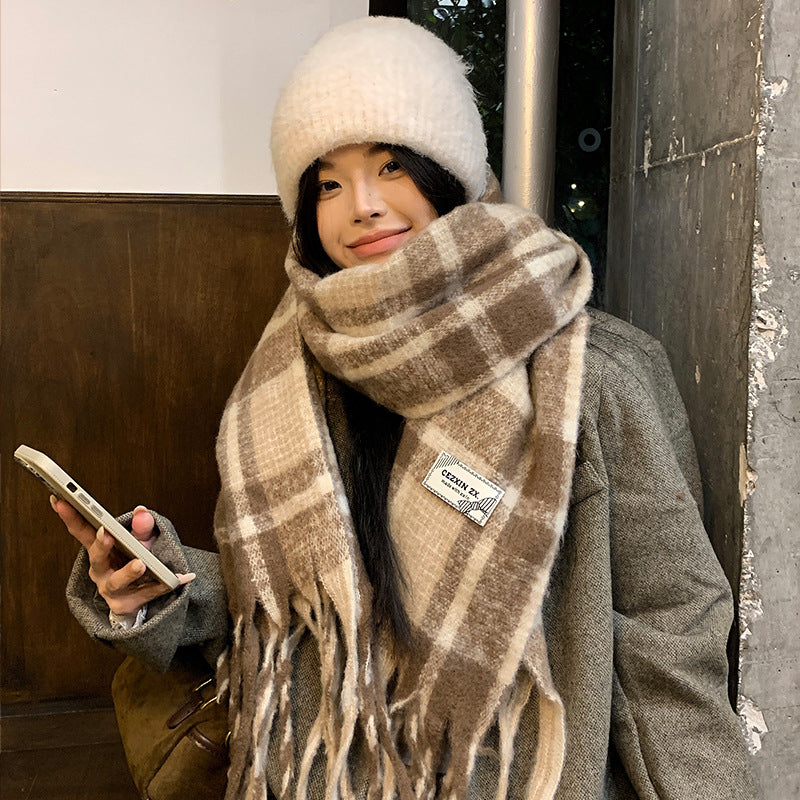 Knitted scarf in Korean style, 200x60 cm