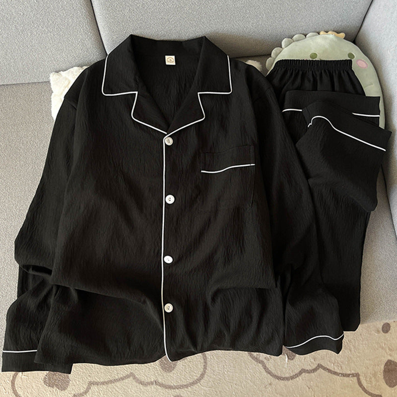 Men's pajama set made of cotton muslin, breathable