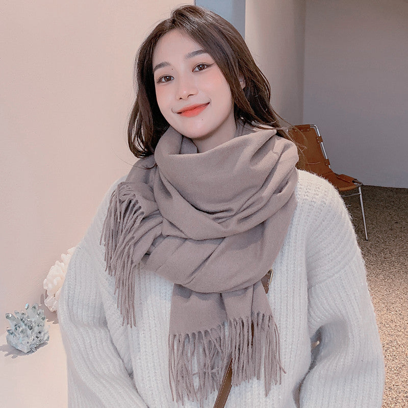 Solid color scarf in cashmere look, 70x200 cm