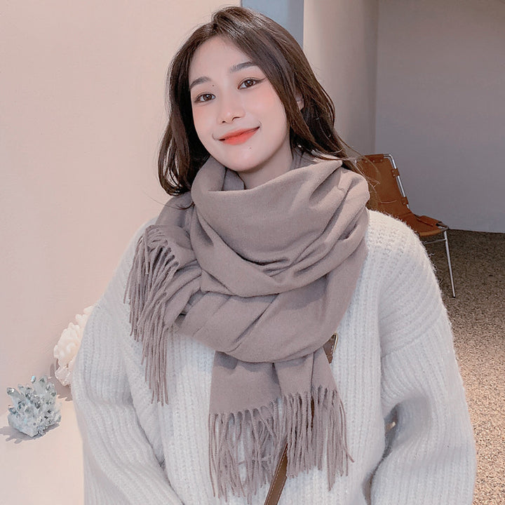 Solid color scarf in cashmere look, 70x200 cm