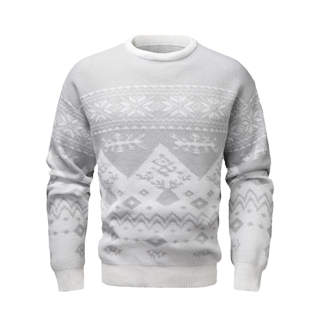 Jacquard knit pullover for couples