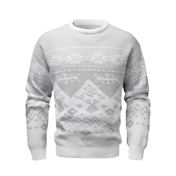 Jacquard knit pullover for couples