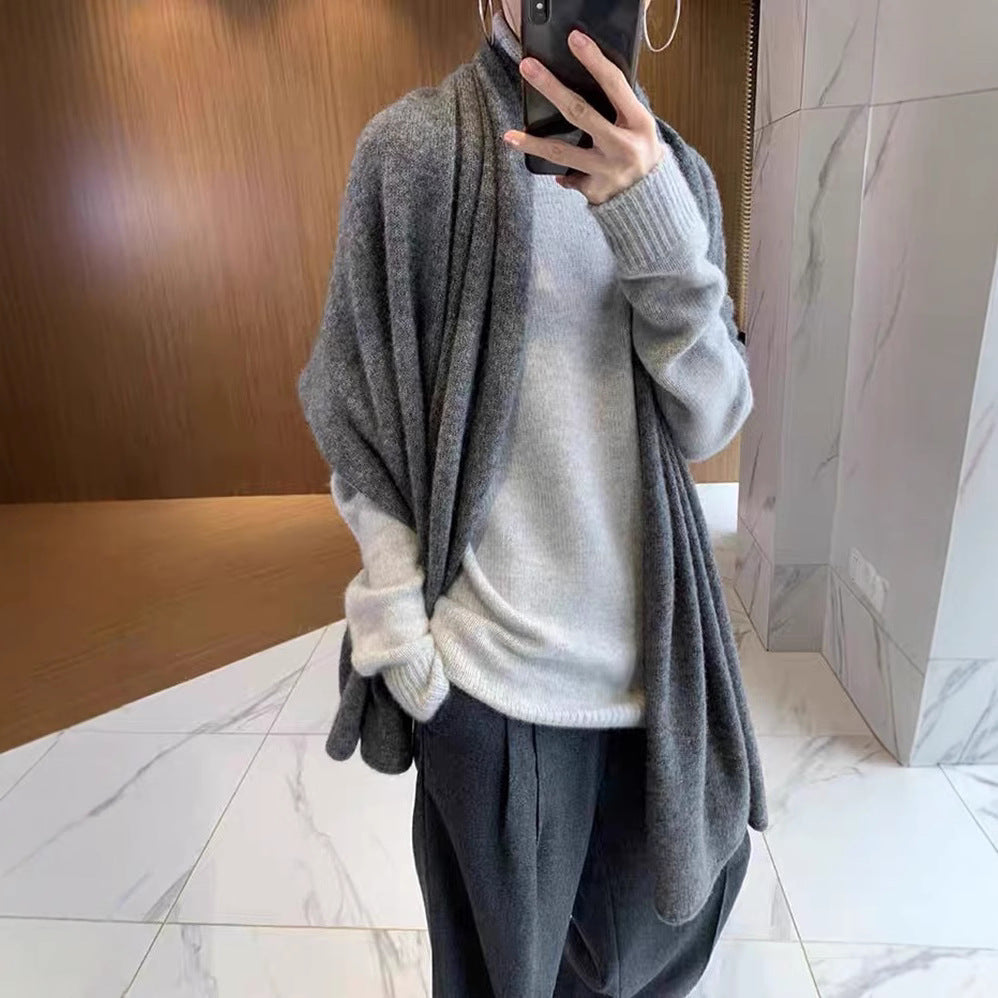 Wool scarf, 180x60cm, plain