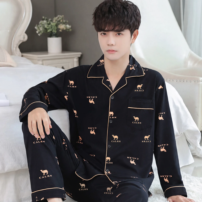 Men's Pajama Set, 100% Cotton, Long Sleeve