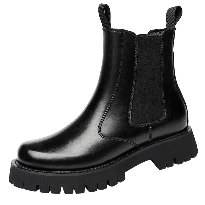 Men's Martin boots, genuine leather, lined, platform