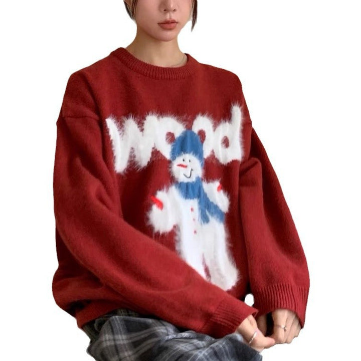 Casual women's knit sweater in a relaxed style