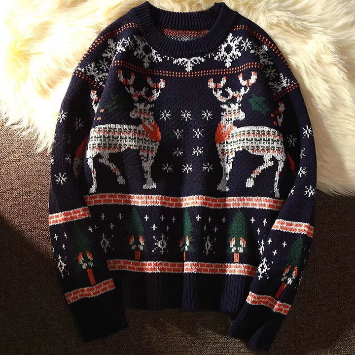 Loose knit sweater in urban style