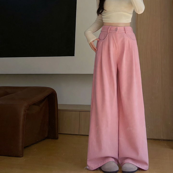 Women’s corduroy pants, wide cut, various colors
