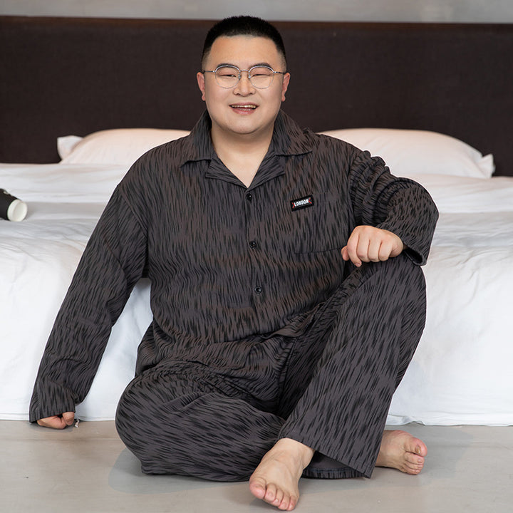 Men's Pajama Set, 100% Cotton, Long Sleeve, Plus Sizes