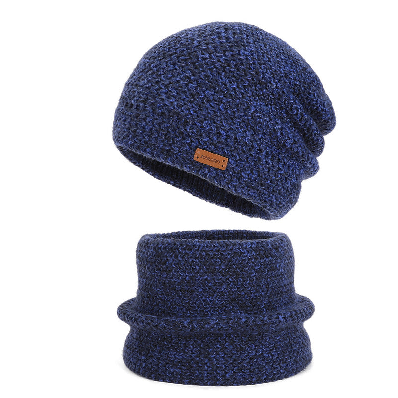 Women's knitted hat and scarf set, lined, winter