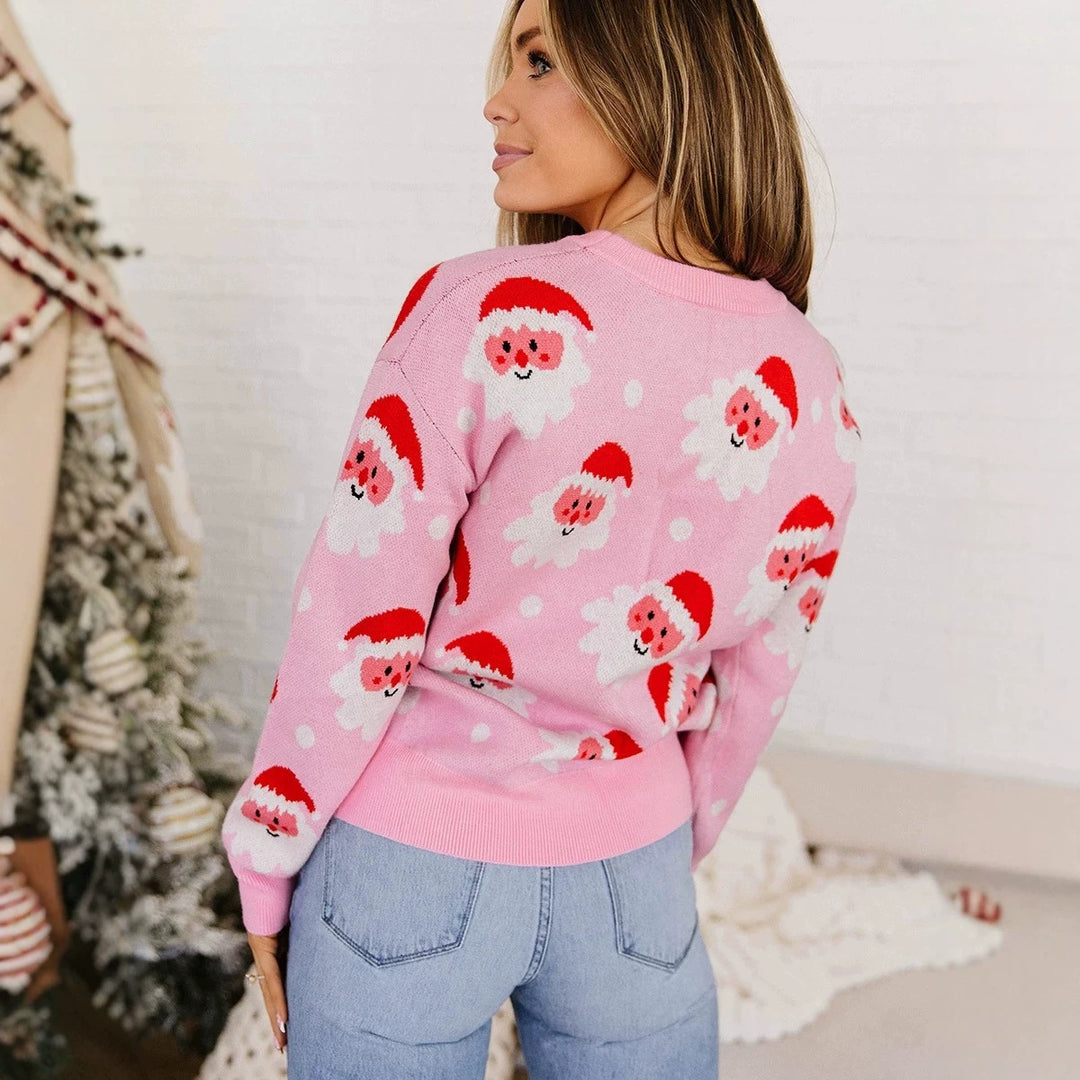 Women's sweater with Santa print