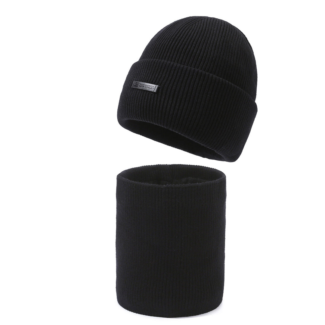 Winter knit cap with neck protection, 2-piece set