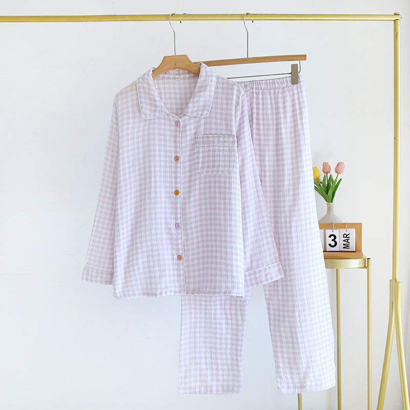Women's pajamas, cotton muslin, long