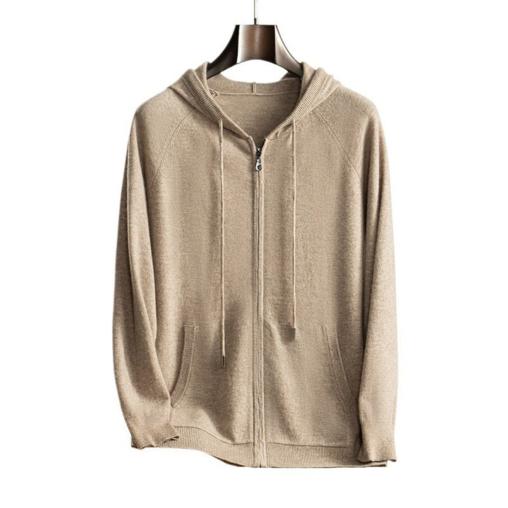 Men's Cashmere Cardigan with Hood