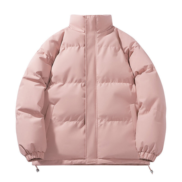 Men's quilted jacket, reversible, stand-up collar, loose fit