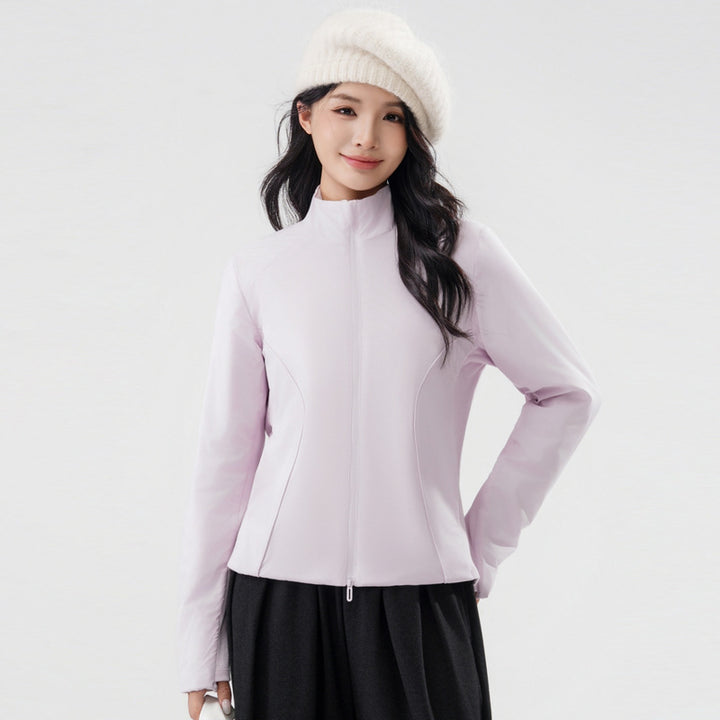 Lightweight unisex quilted jacket with wool filling