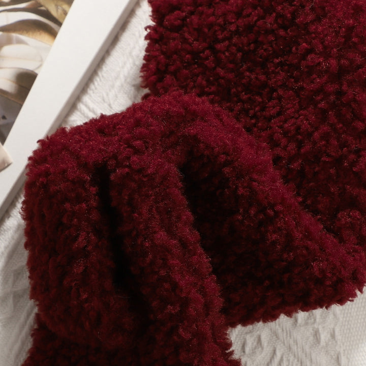 Thick lamb fleece scarf, 85x12 cm