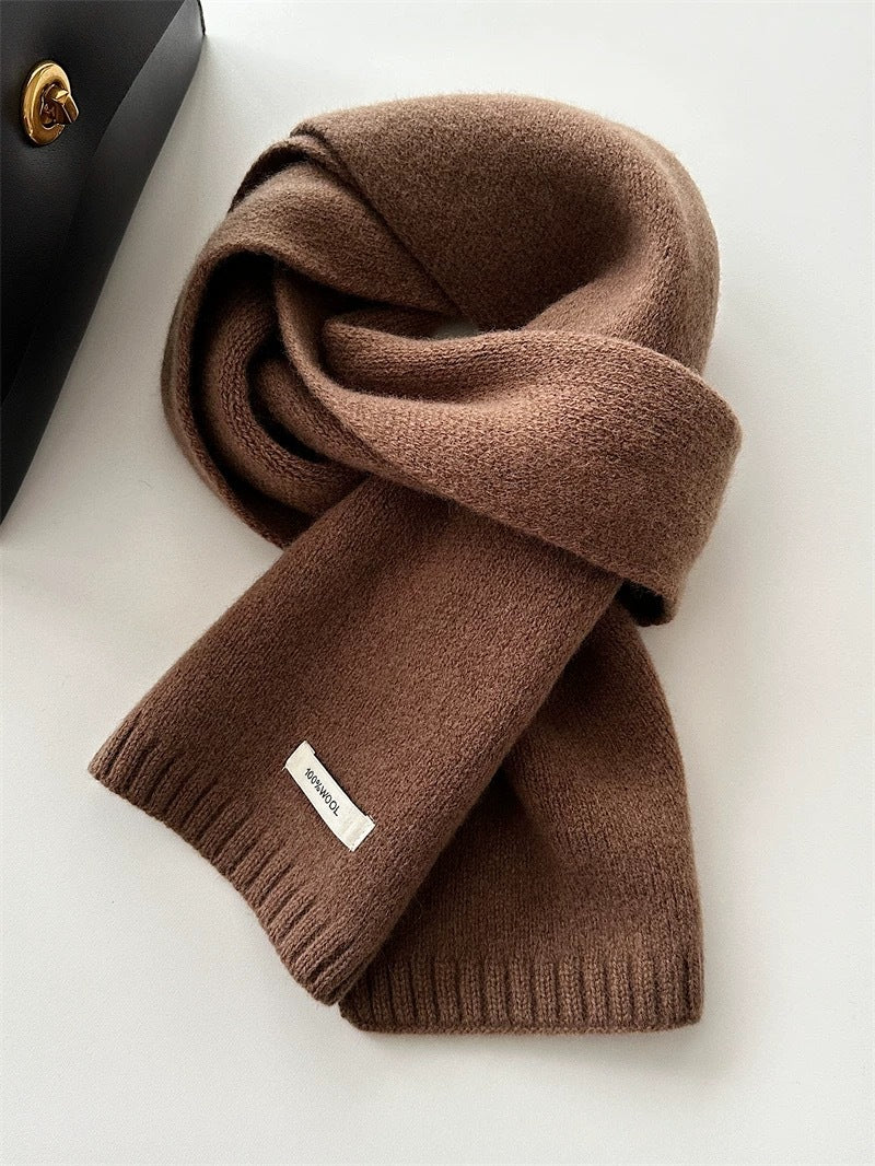 Wool knitted scarf, 100% Australian wool, 162x20 cm