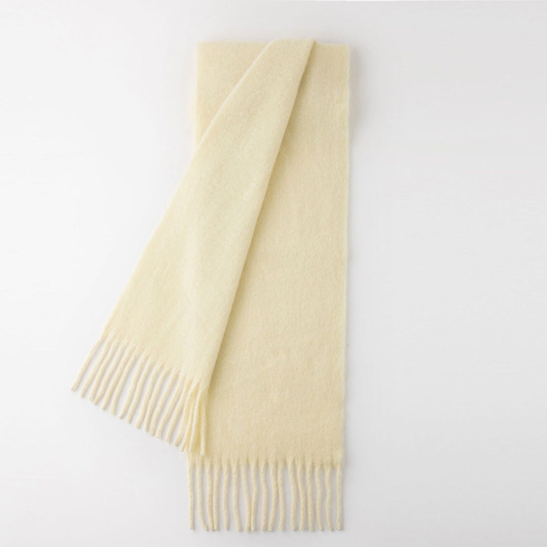 Fluffy wool-alpaca wool blend scarf