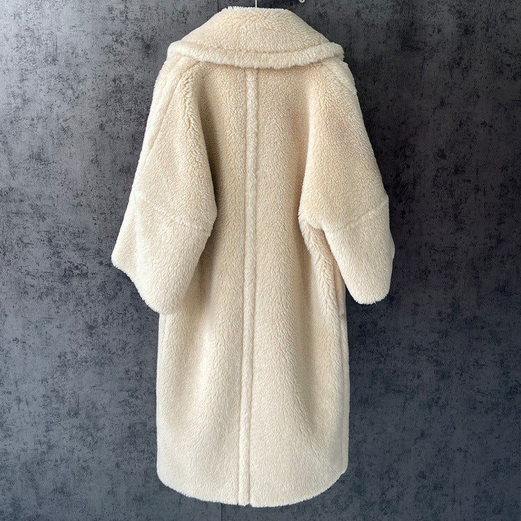 Teddy coat made of alpaca wool blend