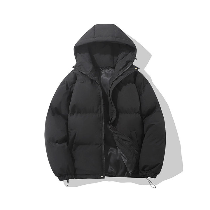 Men's padded jacket with hood, lined, windproof
