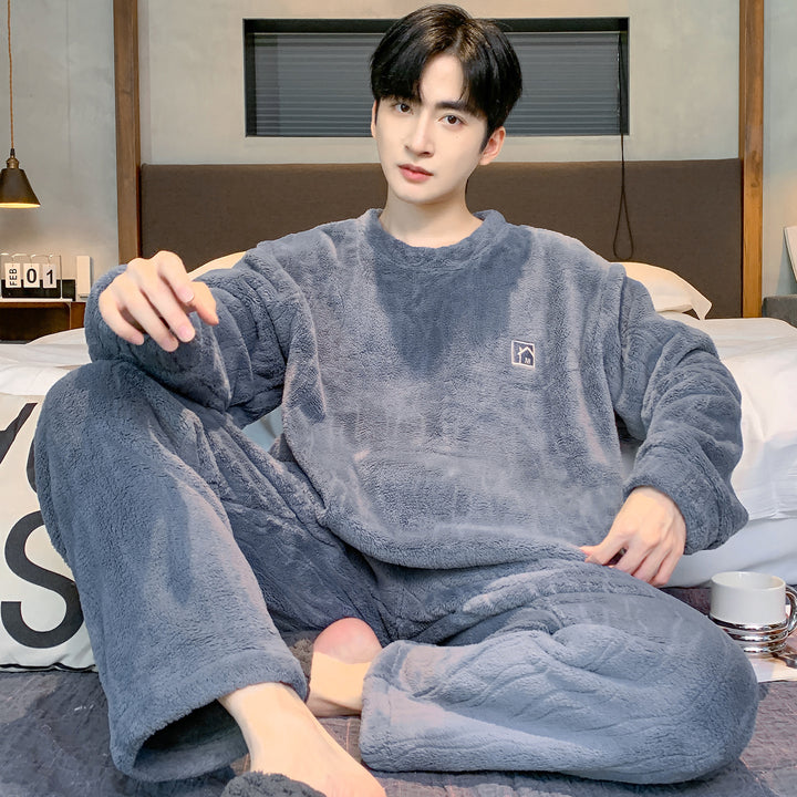Men's Pajama Set, Coral Fleece, warm and breathable