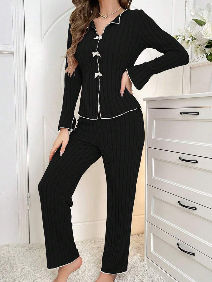 Women's loungewear set, two-piece, stylish and warm