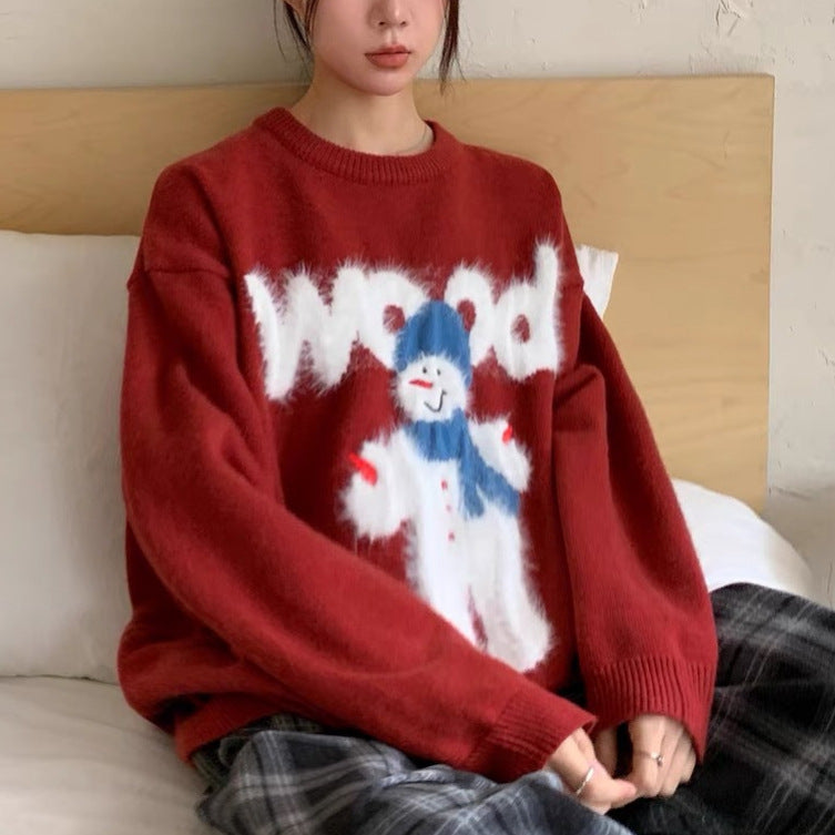 Casual women's knit sweater in a relaxed style