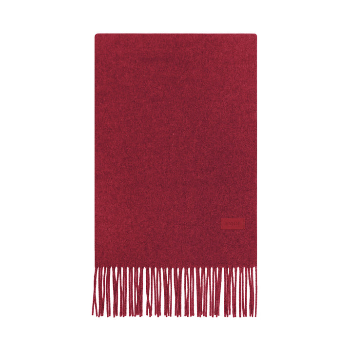 Soft merino wool blend scarf with fringes