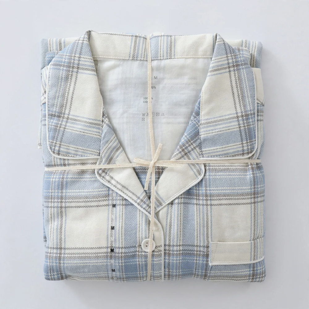 Japanese Flannel Pajama Set for Couples