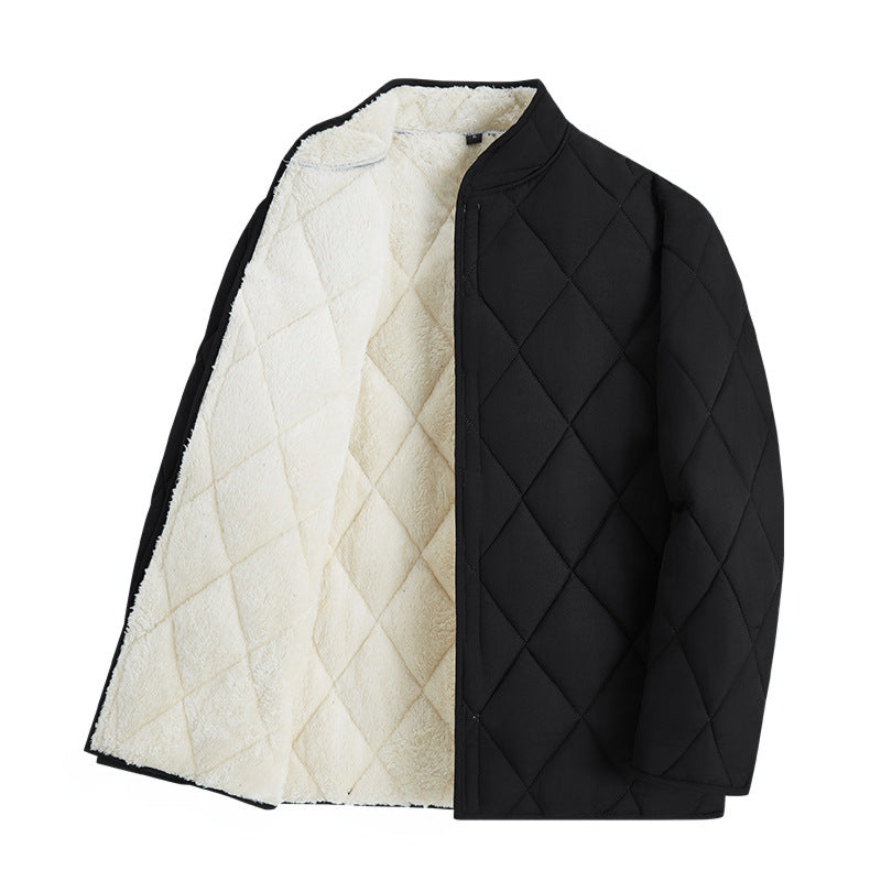 Men's Stand Collar Winter Jacket, Lined and Padded