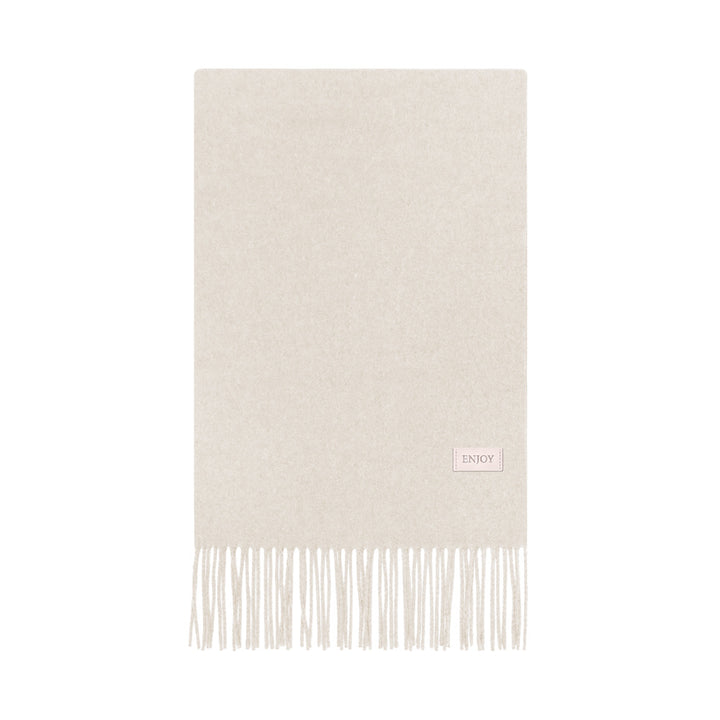 Merino wool blend knitted scarf, 200x35 cm