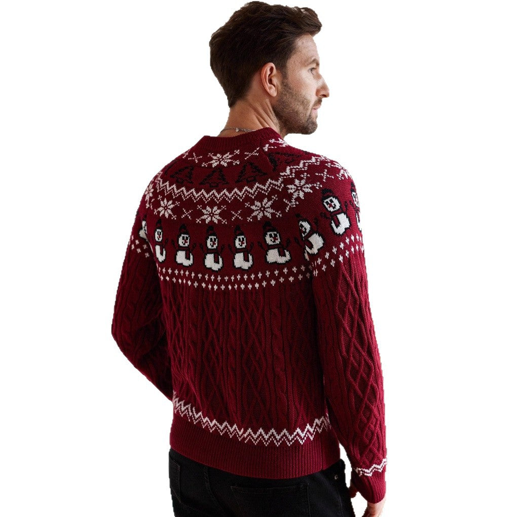 Retro Christmas sweater with snowman motif