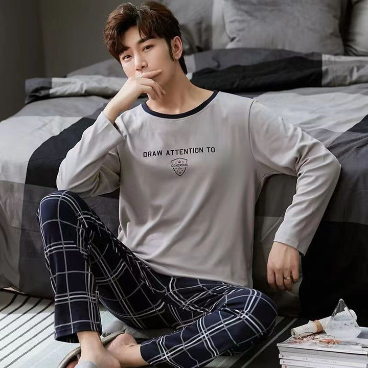 Men's Pajama Set, Long Sleeve, Loose Fit