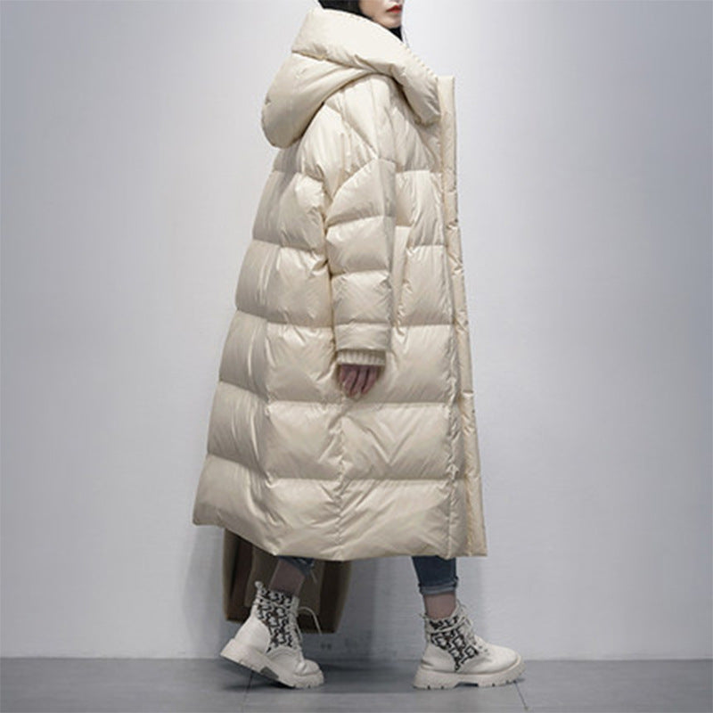Ladies down jacket, 90% white duck down, windproof