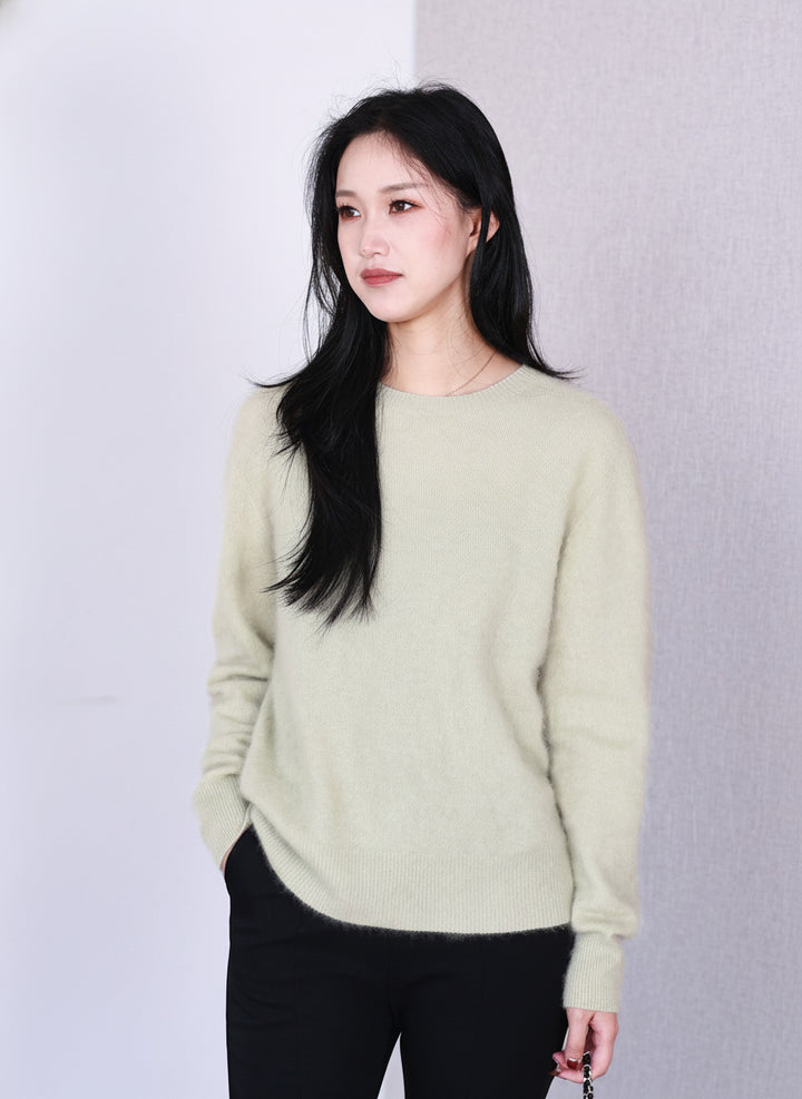 Women’s Wool Cashmere Sweater, seamless, various collar forms